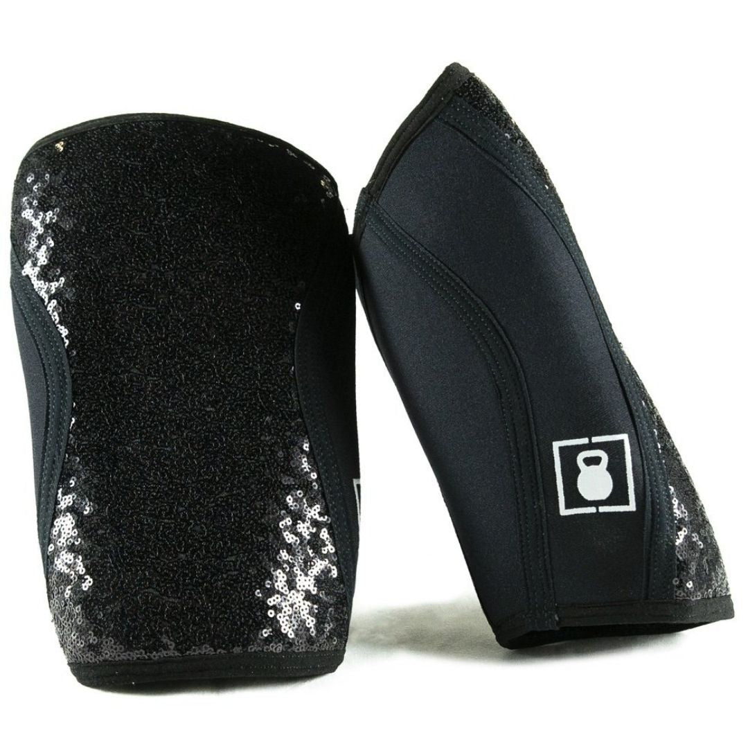 Everyone needs more sparkles! We've taken the black sparkles from our popular Black Magic straight weightlifting belt and put them on a matching set of knee sleeves.