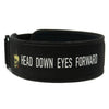 4" - Head Down Eyes Forward by Mattie Rogers Weightlifting Belt