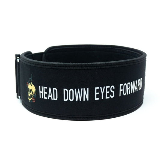 4" - Head Down Eyes Forward by Mattie Rogers Weightlifting Belt