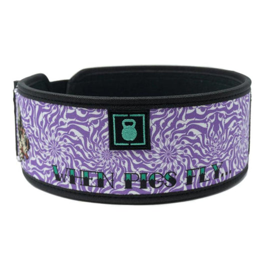 4" - When Pigs Fly by Danielle Brandon Weightlifting Belt