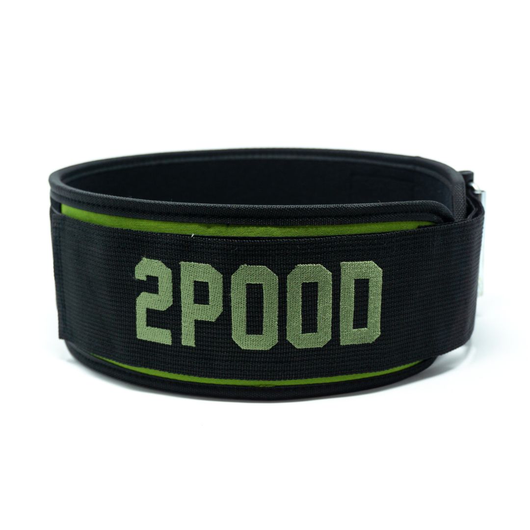4" - Green Velcro Patch Weightlifting Belt