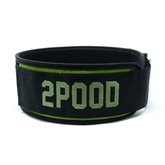 4" - Green Velcro Patch Weightlifting Belt