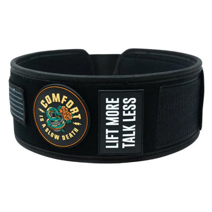 4" - Black Velcro Weightlifting Belt