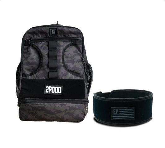 4" Black Velcro Belt & Backpack Bundle