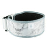 4" - White Marble Straight Weightlifting Belt