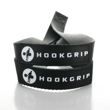 Hookgrip Black/White Weightlifting Straps
